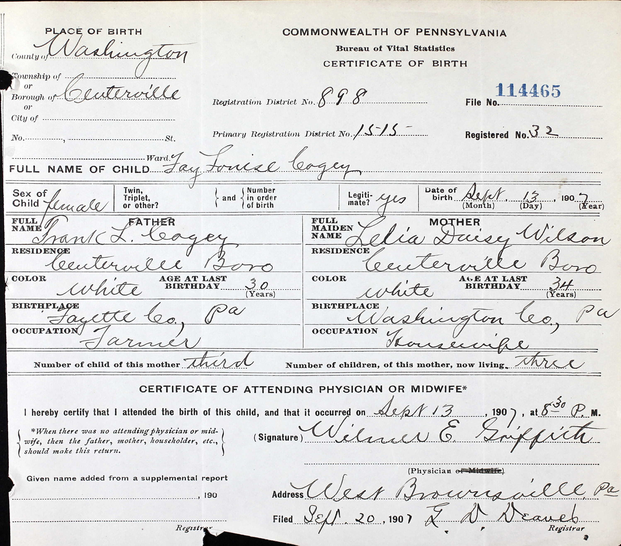 birth certificate